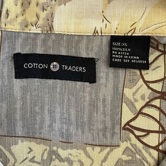 Cotton Traders 100% Silk Hawaiian Shirt Size XL - Picture 3 of 3